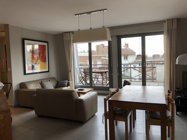 Appartamento arredato 2 camere con un grande terrazzo arredato di 33mq + parcheggio nel sottosuolo + cantina in affitto Valenciennes
